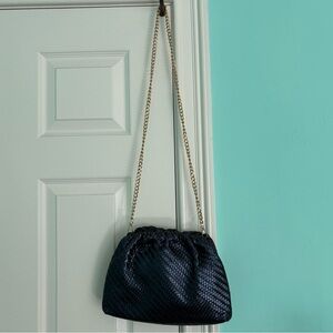 Anthropologie Blue Quilted Shoulder Bag